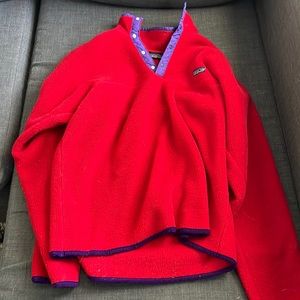 Patagonia red synchilla pullover